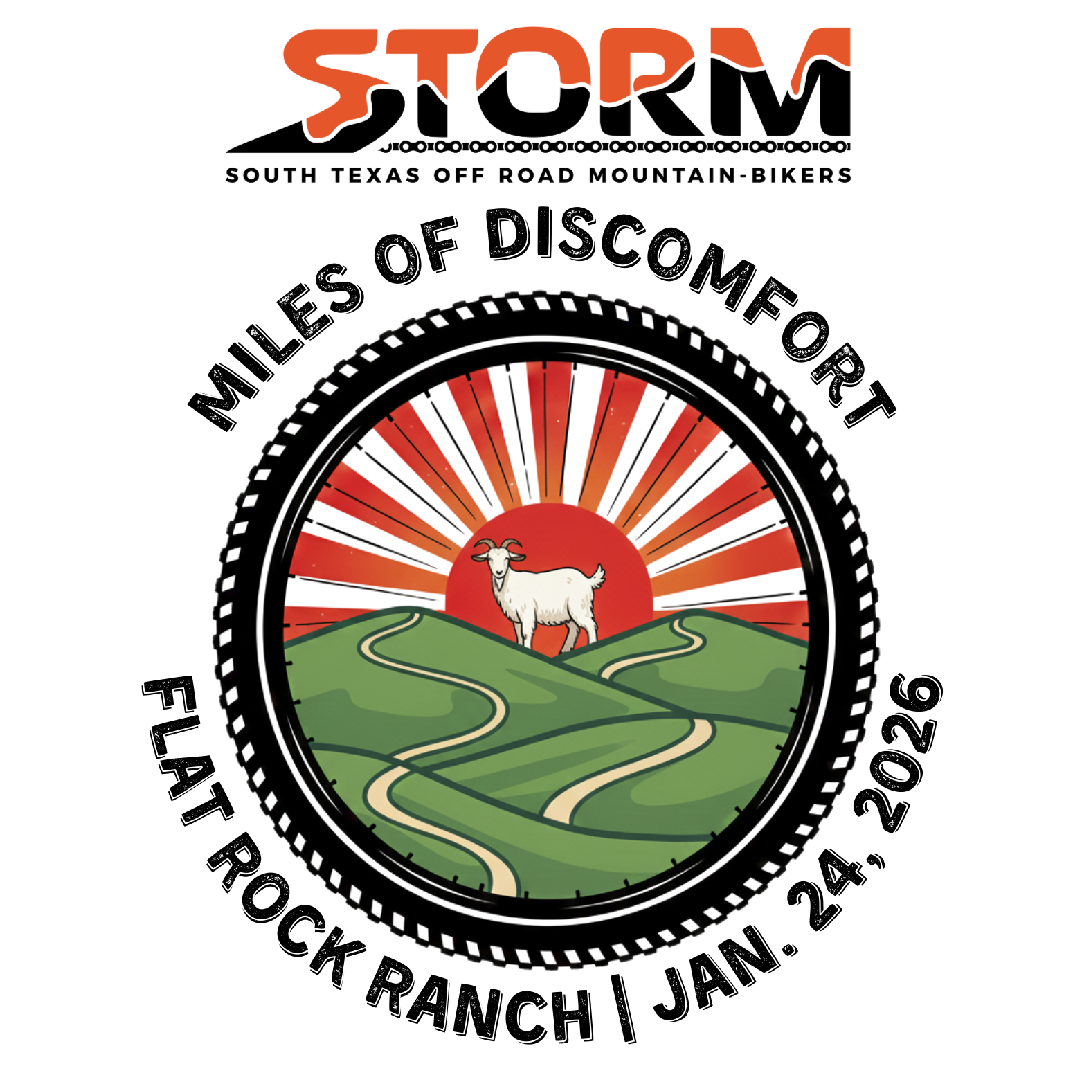 2026 STORM Miles of DisComfort MTB Marathon logo
